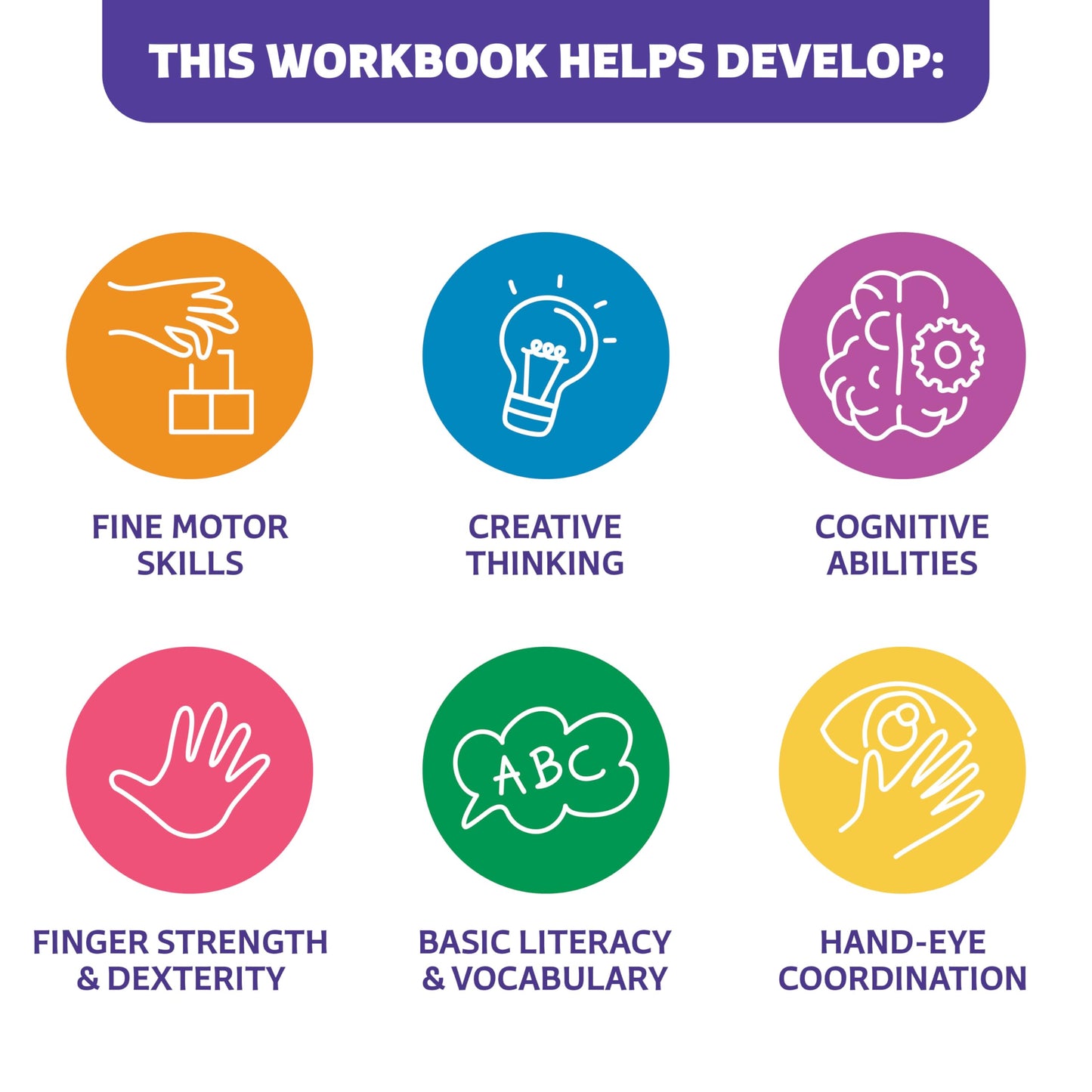 Clever Fox Play preschool learning workbook being wiped clean with the included eraser tool