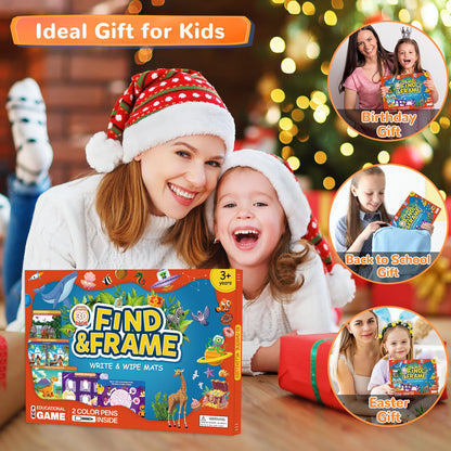 Kids educational toys set highlighting twenty eight pieces of repeatable puzzle sheets for screen free toddler entertainment.