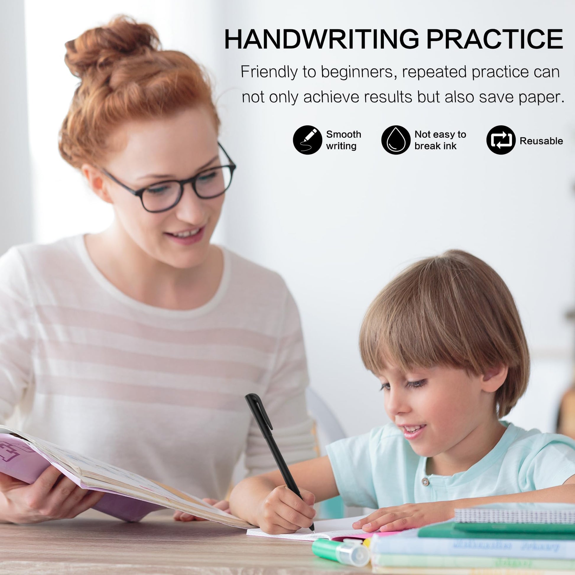 The complete twenty five piece kit layout detailing the writing accessories and ergonomic tools.