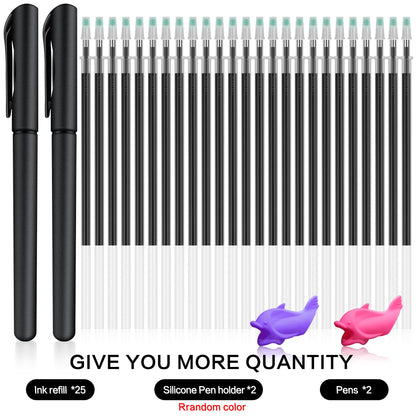 Side view of the replacement gel ink cartridges showing the standard length and tip design.