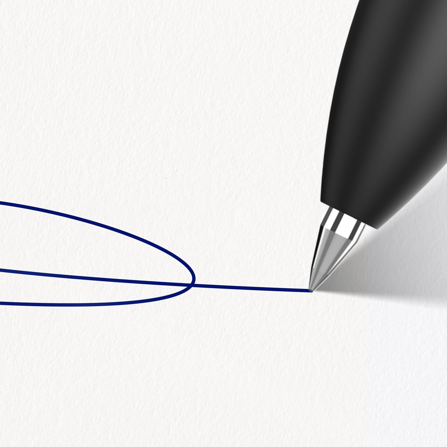 Before and after comparison graphic showing the automatic fading effect of the specialized ink.