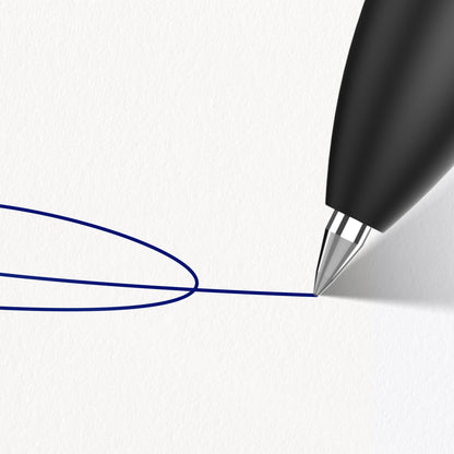 Before and after comparison graphic showing the automatic fading effect of the specialized ink.