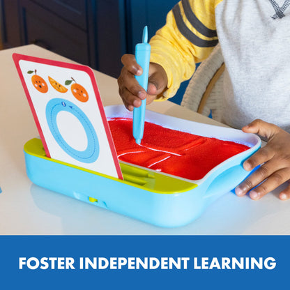 Educational Insights preschool learning toy with 18 double-sided flashcards displayed