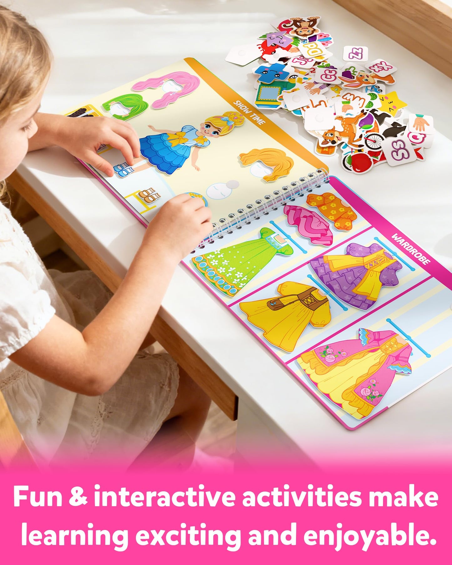 Coogam busy book for toddler girls displaying number counting and color recognition layouts