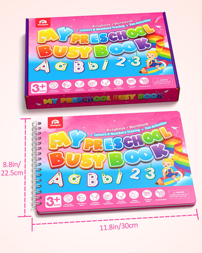 Coogam educational activity book packaged set including two dry-erase eraser markers