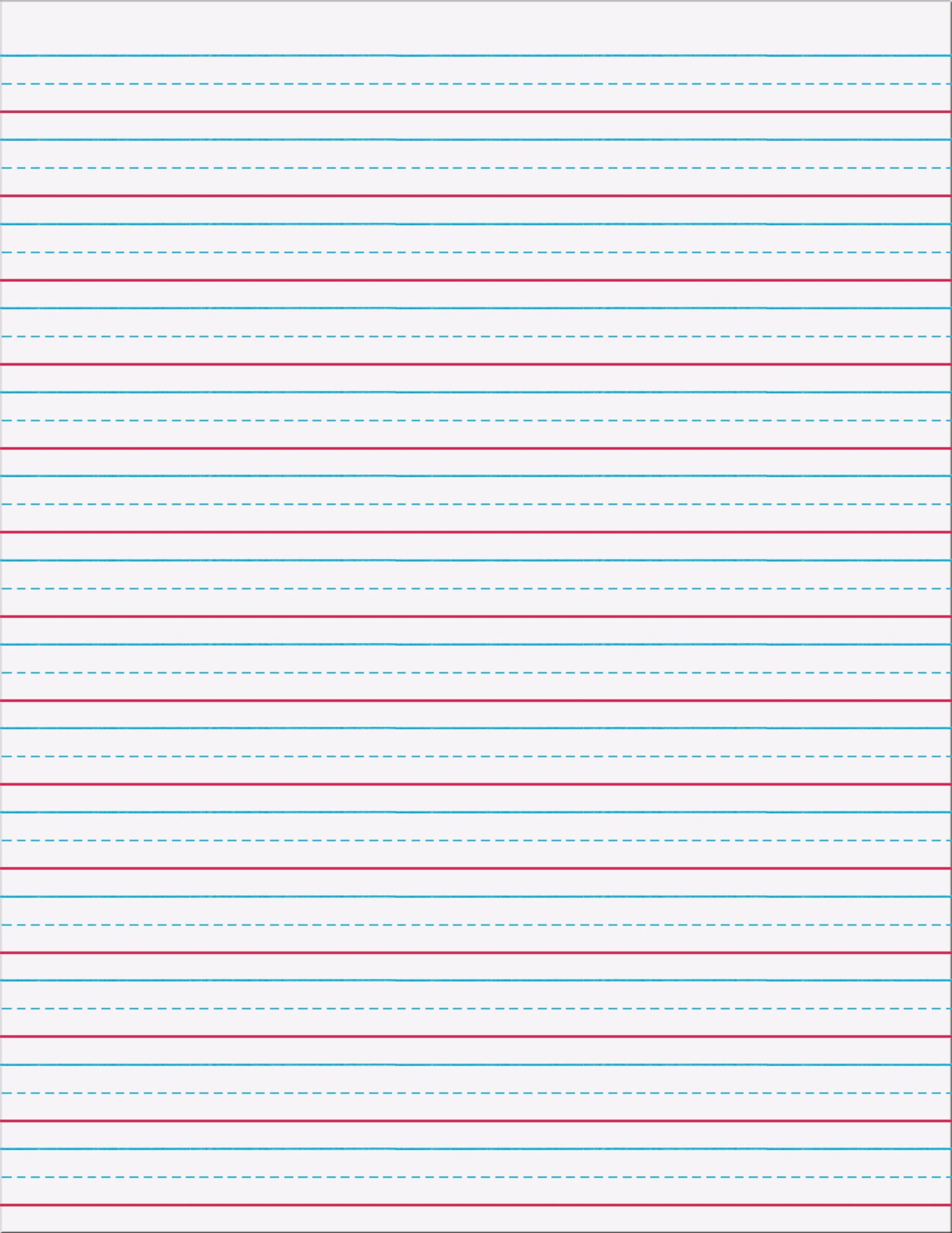 Close up view of the embossed lines on the pacon specialized paper pad demonstrating the tactile handwriting guides