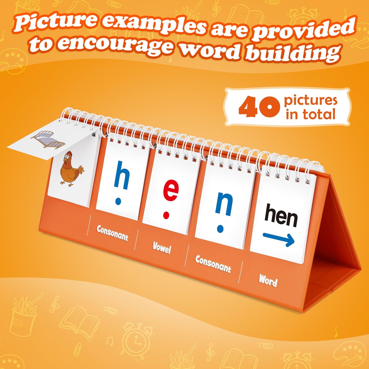 Aizweb spelling game showcasing interactive spiral flip cards for learning to read