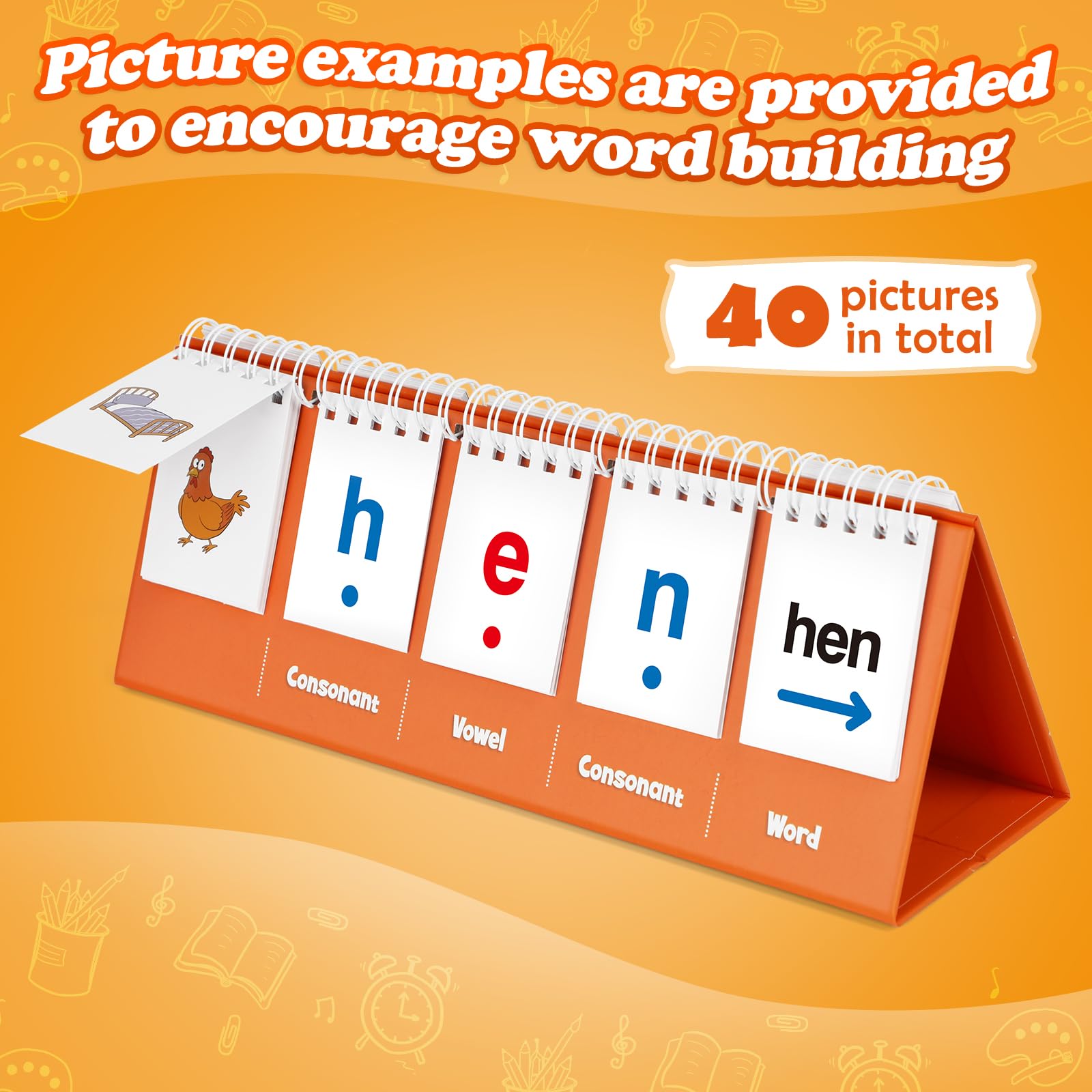 Aizweb spelling game showcasing interactive spiral flip cards for learning to read