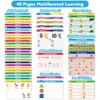 Montessori learning toy book showcasing uppercase and lowercase letter tracing guides.