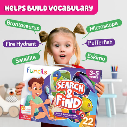 Funcils preschool learning activities set arranged neatly to display twelve double-sided mats.