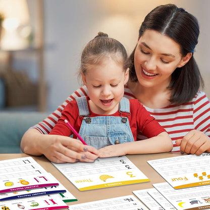 Child using a dry erase marker on the premium wipeable surface of WEIZHEN education boards