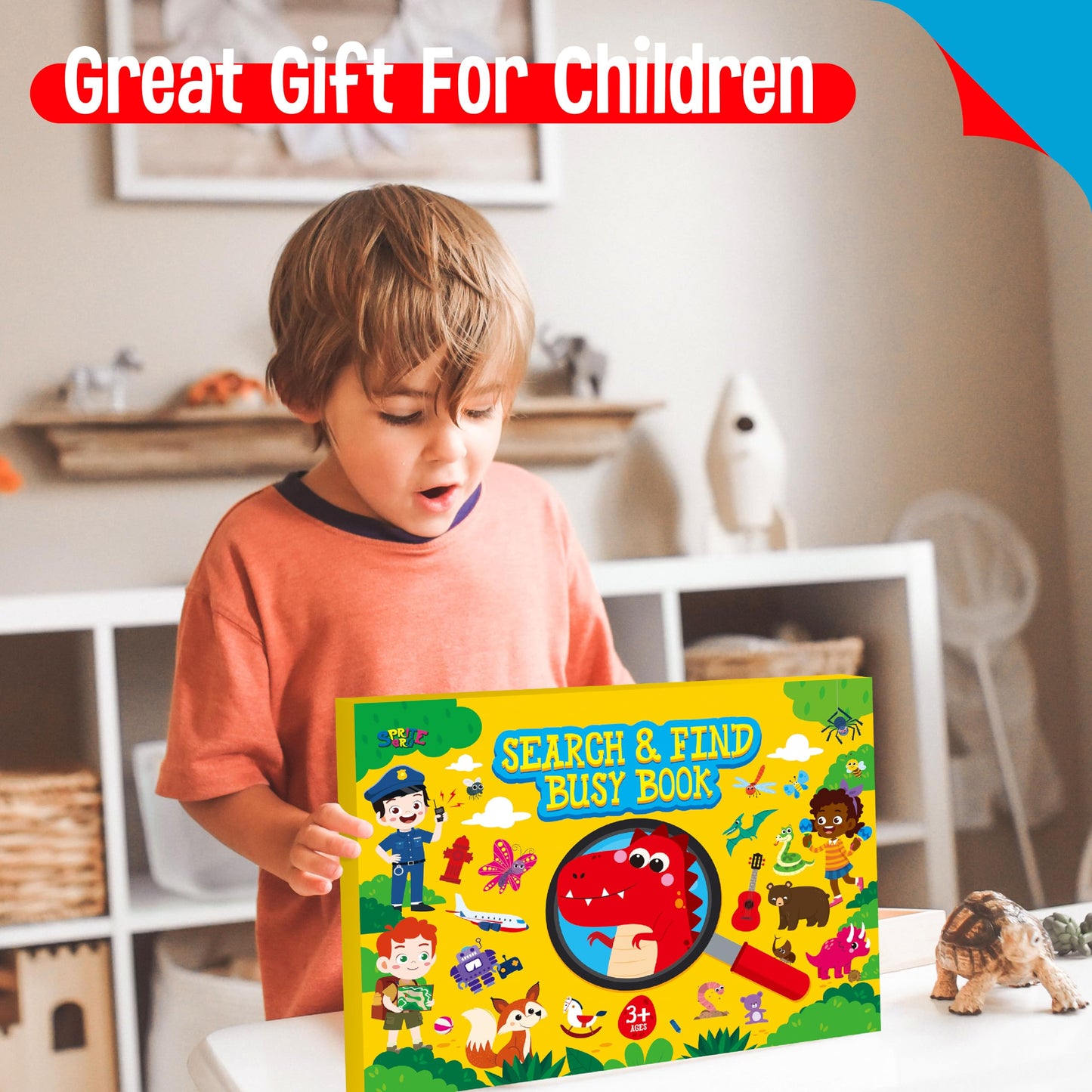 SpriteGru educational puzzle book showing detailed illustrations for building preschool focus.