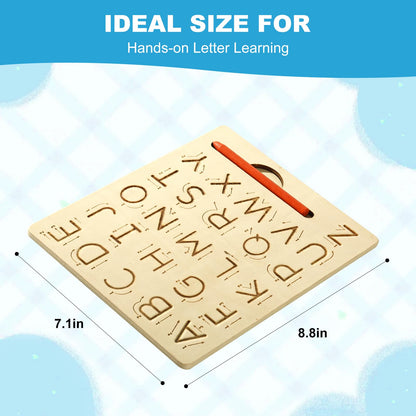 Hzsshb handwriting practice tool with natural wooden stylus pen for fine motor skill development