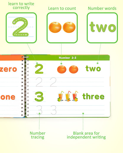 Montessori handwriting educational toy pages featuring uppercase and lowercase letters