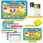ABERLLS toddler tracing workbook open page showcasing letter M alphabet practice lines