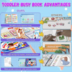 Websonaw toddler activity binder close up view of durable hook and loop velcro pieces