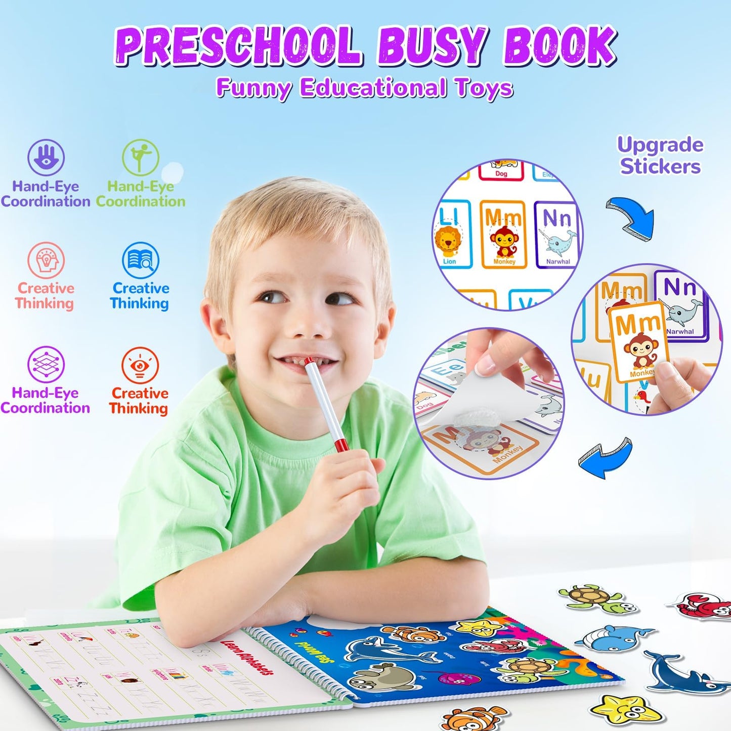 Websonaw interactive educational book back view packaging with comprehensive list of thirty themes