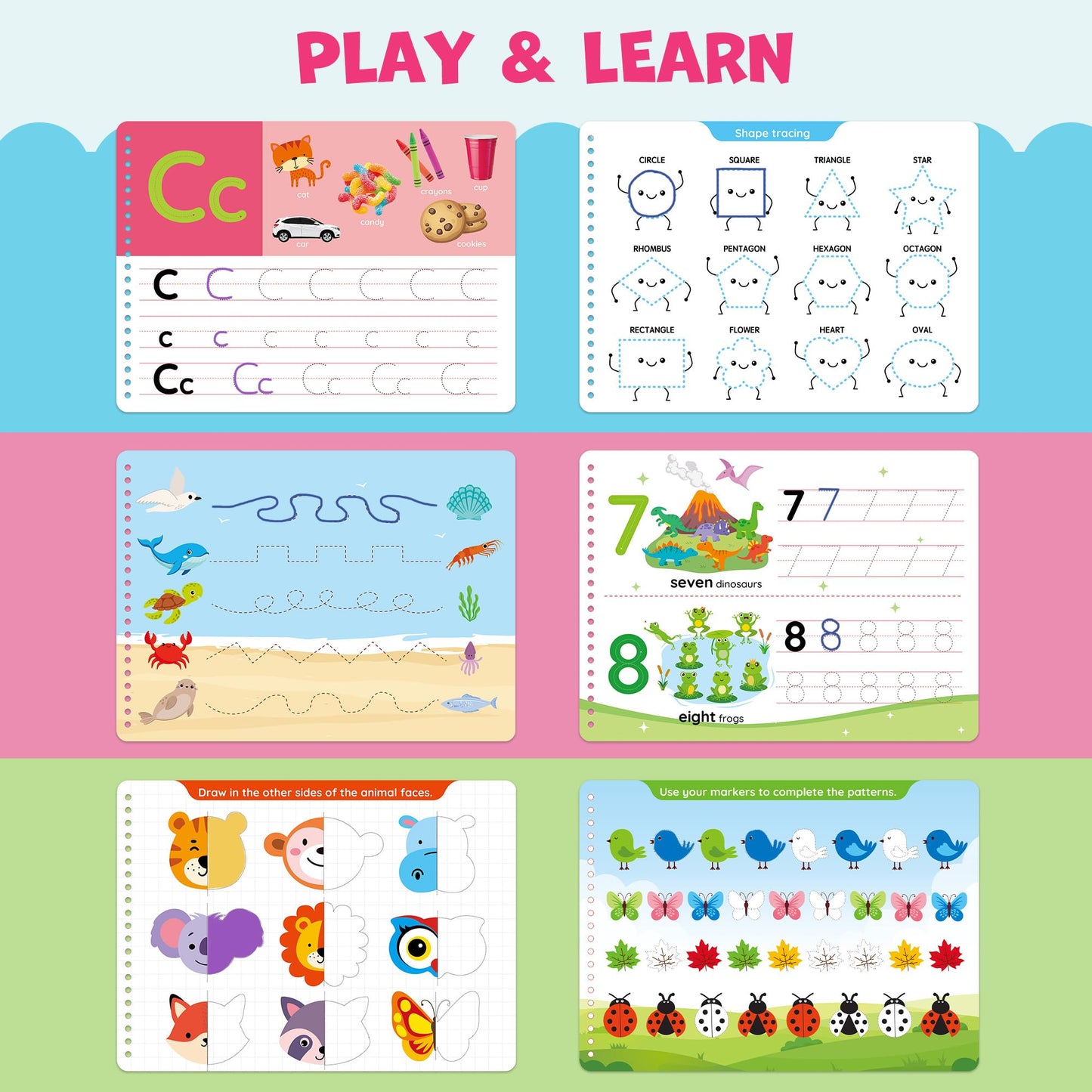 BenBen autism learning materials close up view of rounded edge waterproof pages.