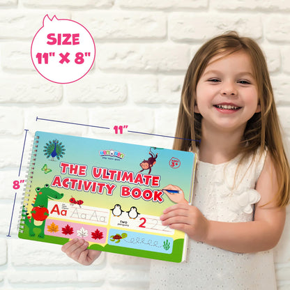BenBen dry erase educational workbook demonstrating clean wipe off surface with marker.