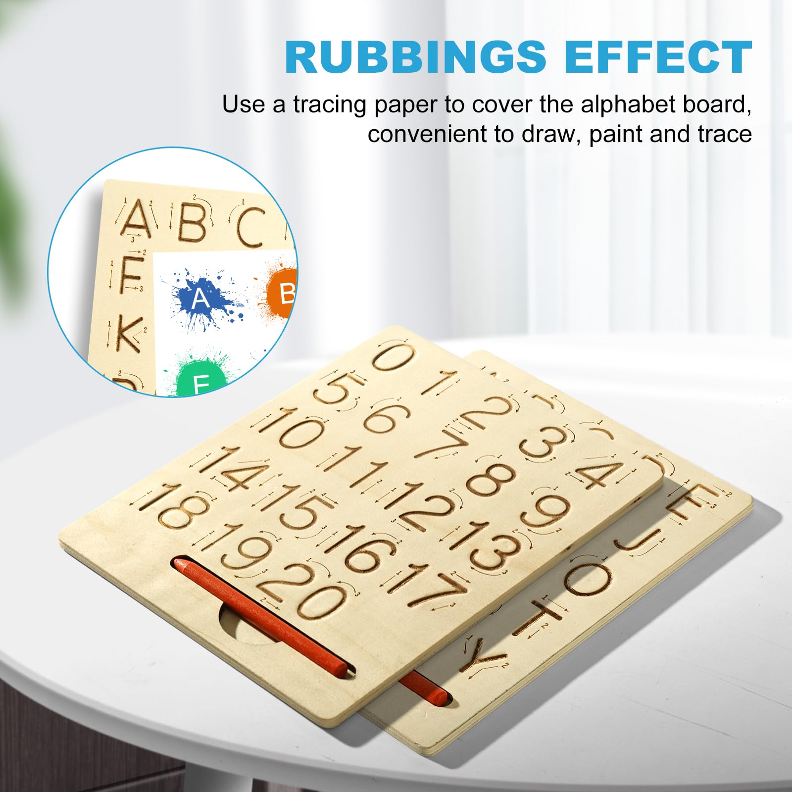 Hzsshb educational preschool tracking kit with natural wood texture and smooth finish