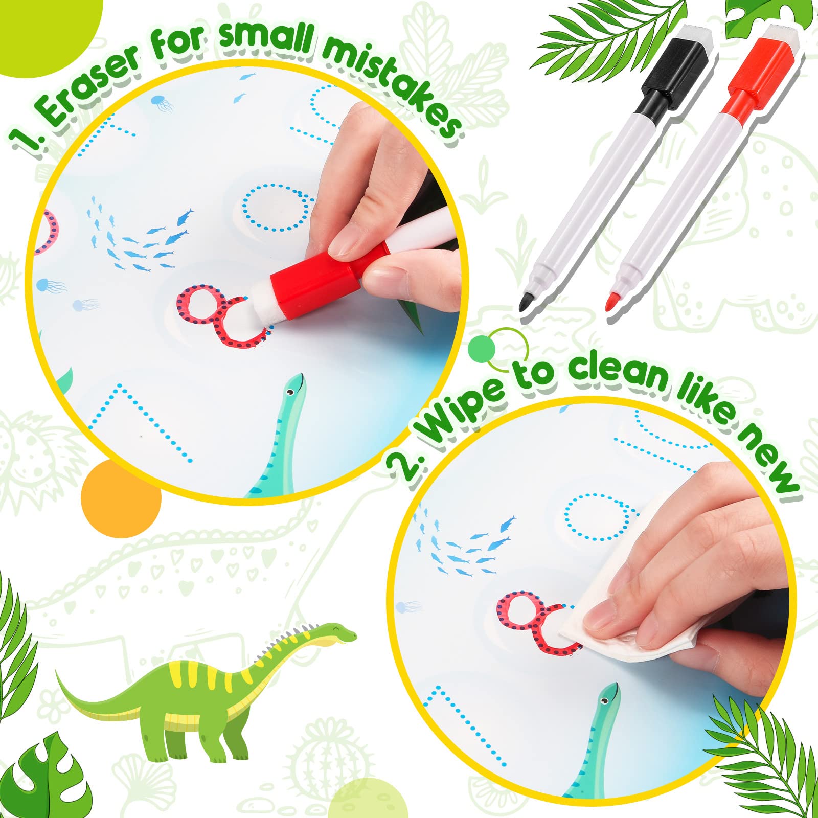 MDINGTD preschool homeschool binder featuring number counting and fossil puzzles