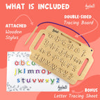 Hulats educational alphabet tracing board for kids aged three to five packaged securely