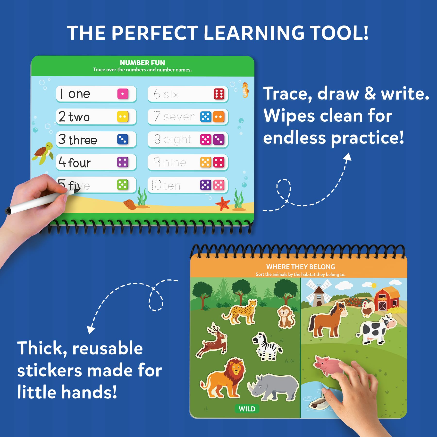 Packaging of the Skillmatics screen free educational travel toy for toddlers