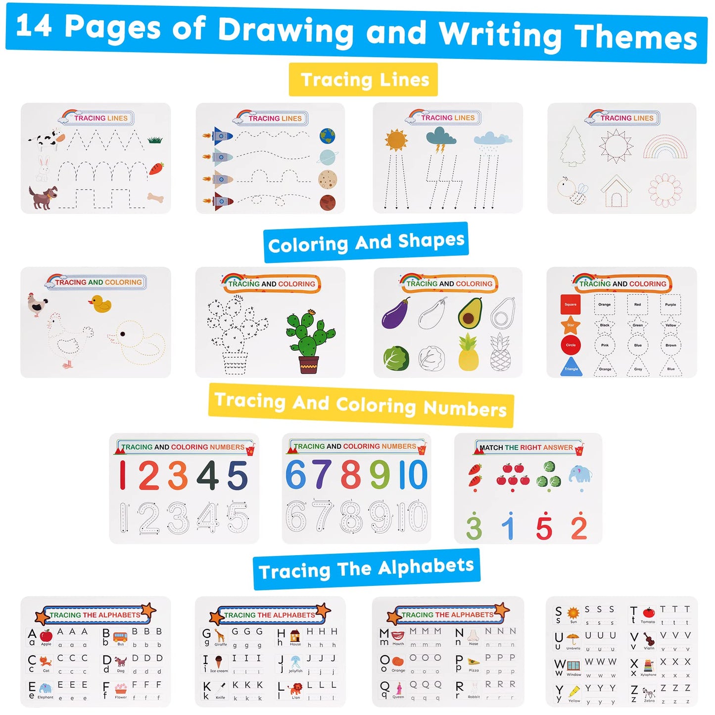 Montessori busy book reverse tracing page being colored with the included dry erase markers.