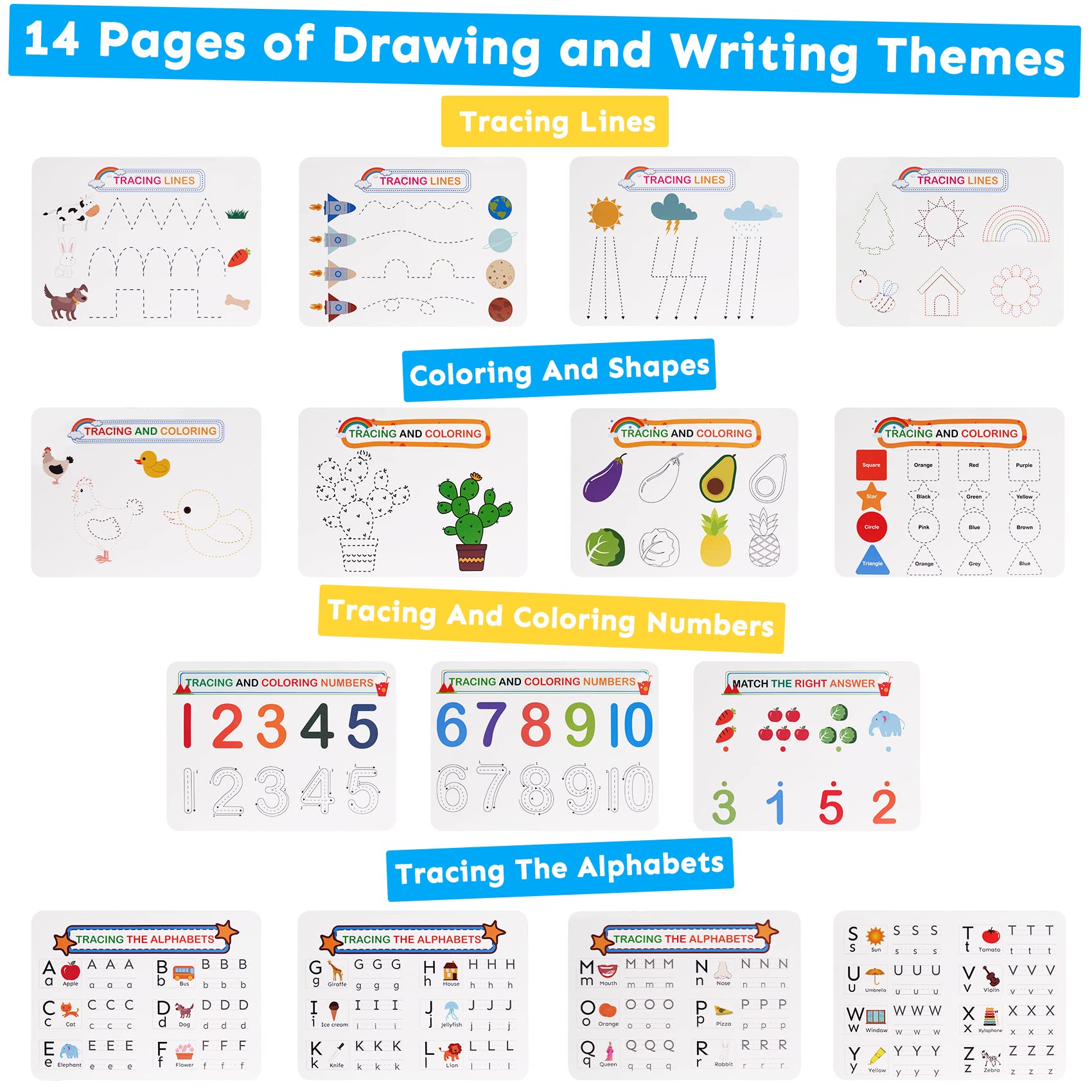Montessori busy book reverse tracing page being colored with the included dry erase markers.
