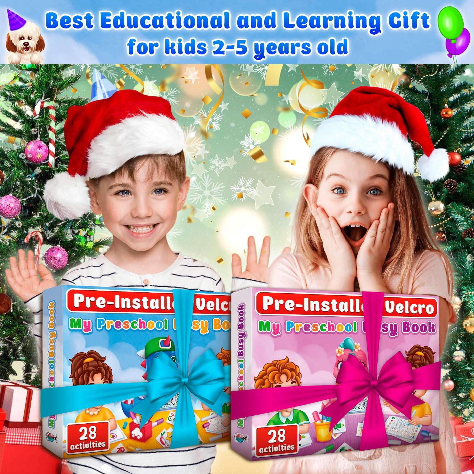 Curious 2 Learn Montessori sensory binder opened to a shape matching activity