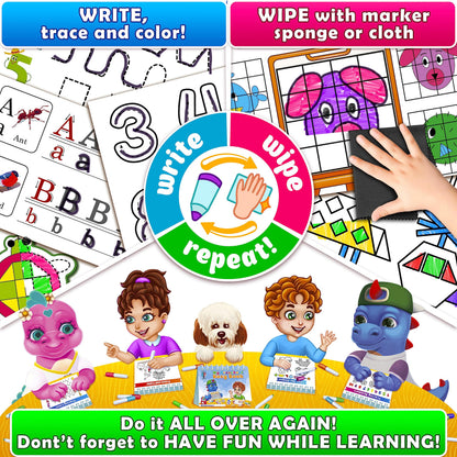 Curious 2 Learn blue interactive binder for fine motor skill development