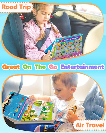 Detailed layout of the thirty-six included educational themes and animal matching pieces.