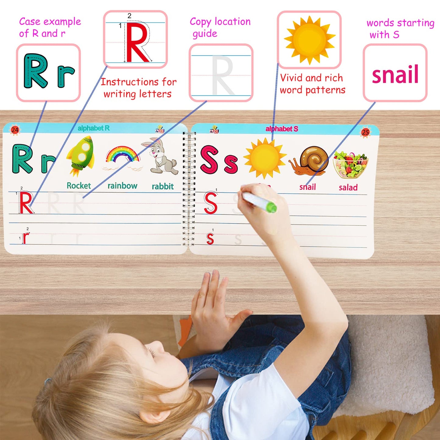 Autism learning materials layout featuring fine motor skill tracking lines and shape matching.