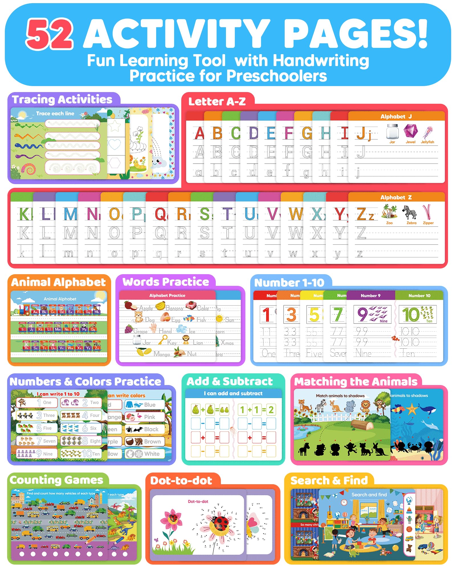 Curious 2 Learn toddler busy book opened to a letter handwriting practice page with dry erase markers.