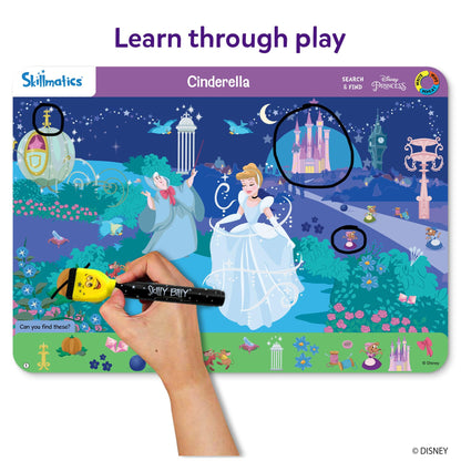 Toddler educational game components showcasing twelve repeatable challenges designed by educators for skill development.