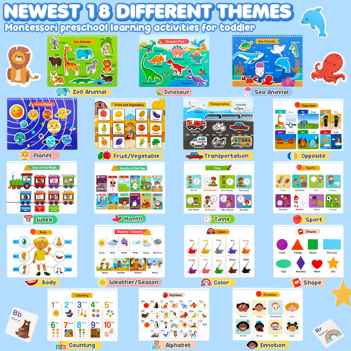 URMYWO toddler educational activity workbook showcasing internal alphabet matching and shape sorting pages.