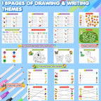 URMYWO reusable tracing and coloring book featuring thirty six core concepts with dry erase markers.