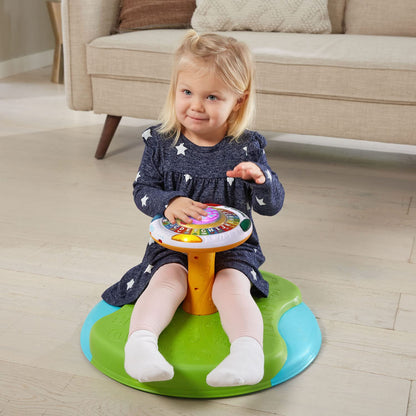 Side view of LeapFrog Letter-Go-Round showing durable plastic seating area