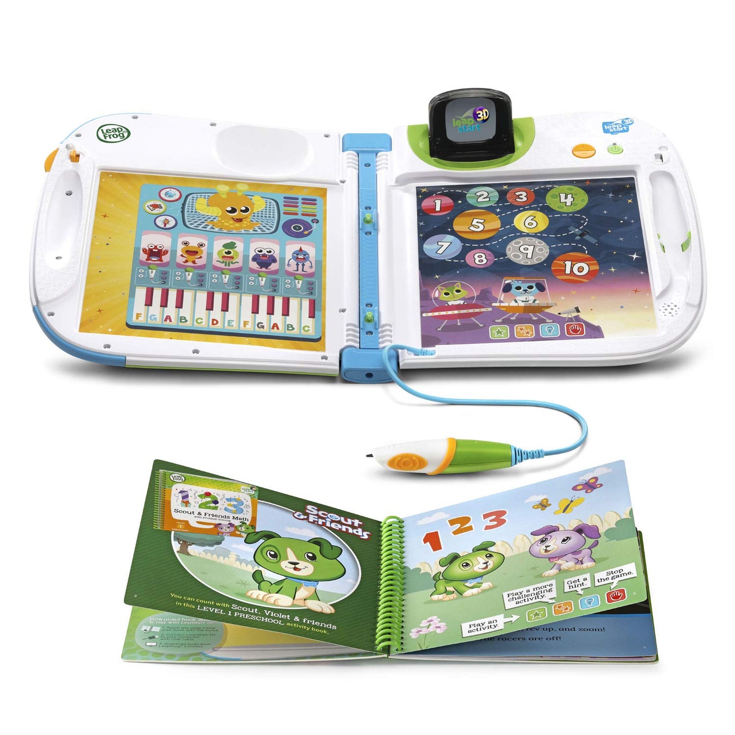 LeapFrog interactive educational electronic toy screen close up demonstrating animation playback.