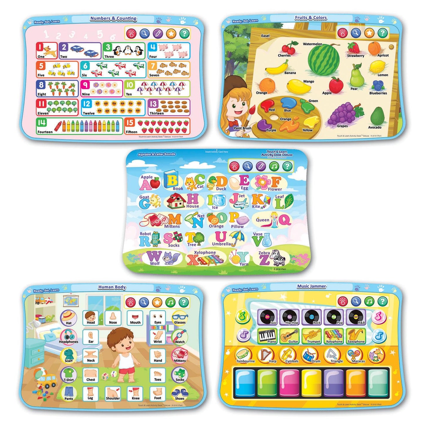 VTech Touch and Learn Activity Desk Deluxe Pink with matching storage stool included