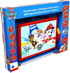 Lexibook bilingual kids computer showing red and blue casing with open LCD screen