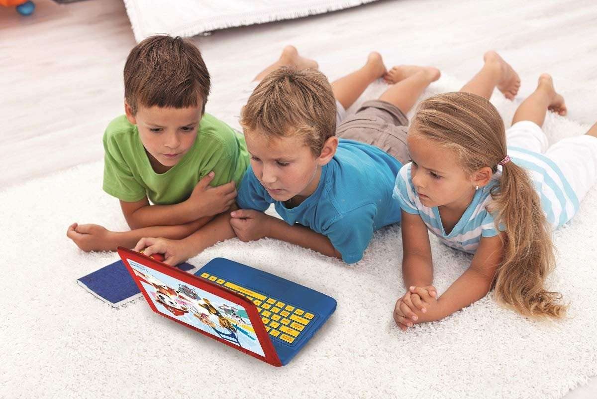 Lexibook interactive bilingual laptop demonstrating language and spelling practice modules