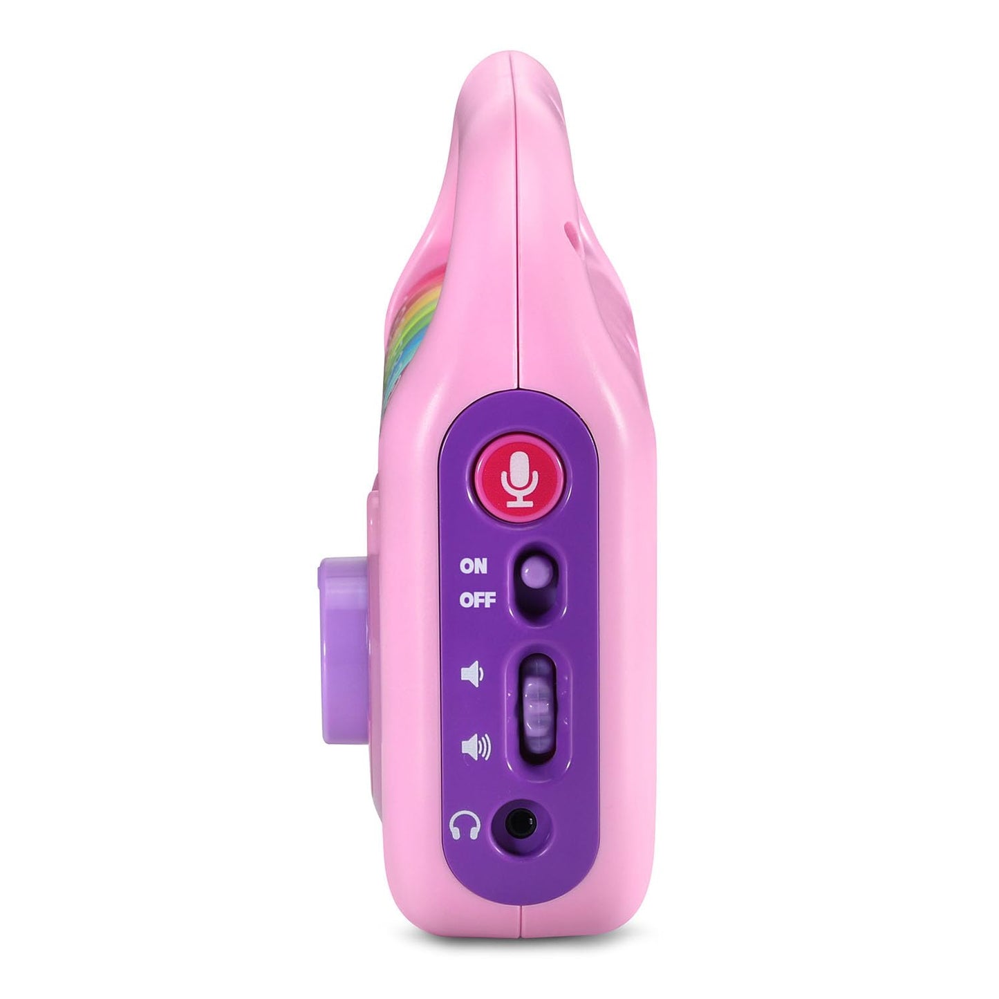 Top view highlighting the built in carrying handle designed for young children
