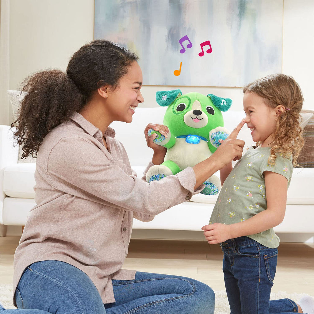 LeapFrog My Pal Scout showing ear buttons for music and words