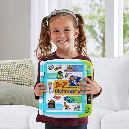 LeapFrog A to Z learn with me book showcasing premium imported packaging details
