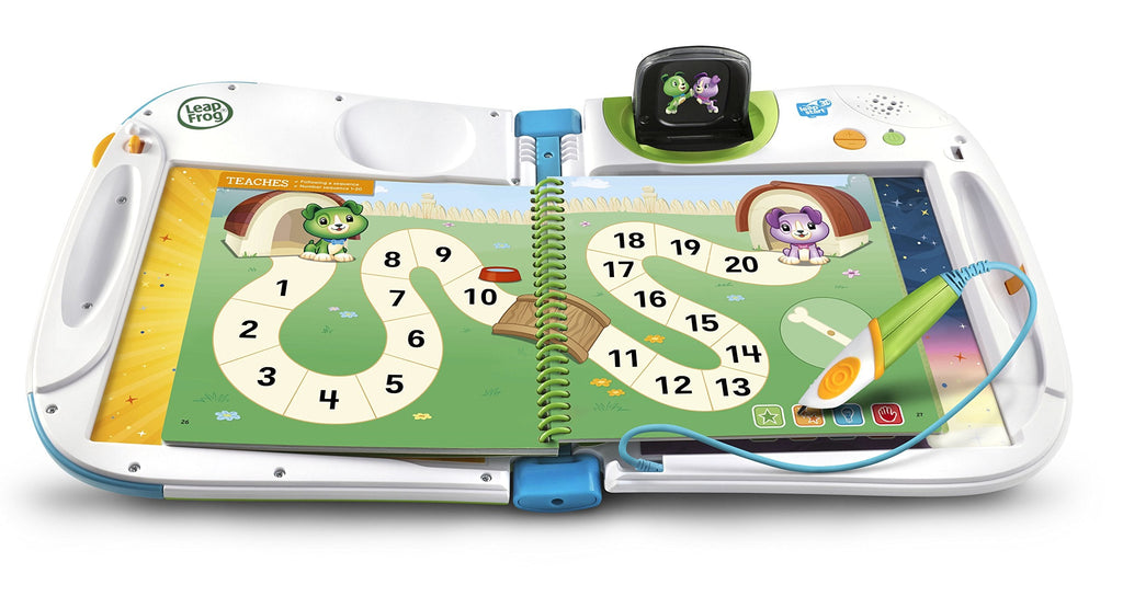 Side view displaying the page binding compatibility with early learning interactive platforms