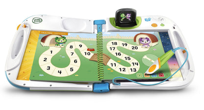 Side view displaying the page binding compatibility with early learning interactive platforms