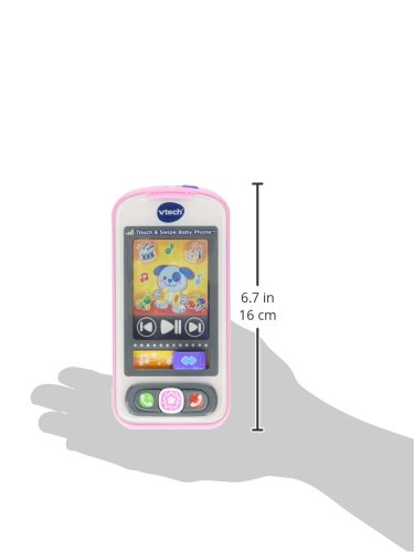 Toddler learning smartphone from VTech displaying the durable side profile design.