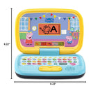 Angled view of the electronic learning system showcasing the child-safe construction and button layout.