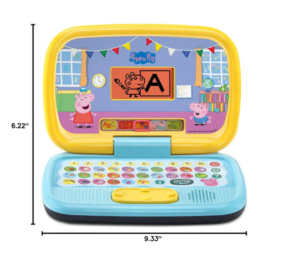 Angled view of the electronic learning system showcasing the child-safe construction and button layout.
